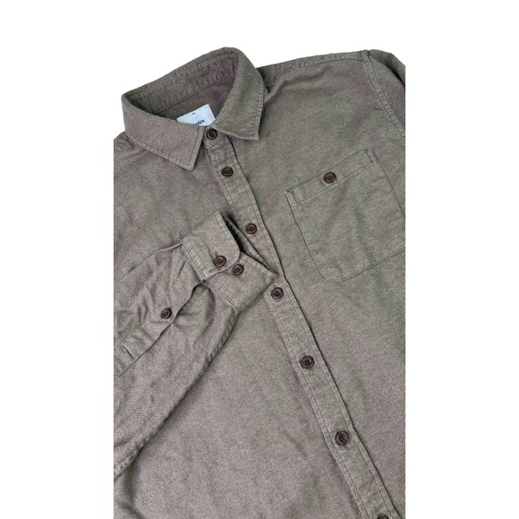 Katin Other - Katin Mens Flannel Shirt Medium Brown Long Sleeve Cotton Button Up A10-882